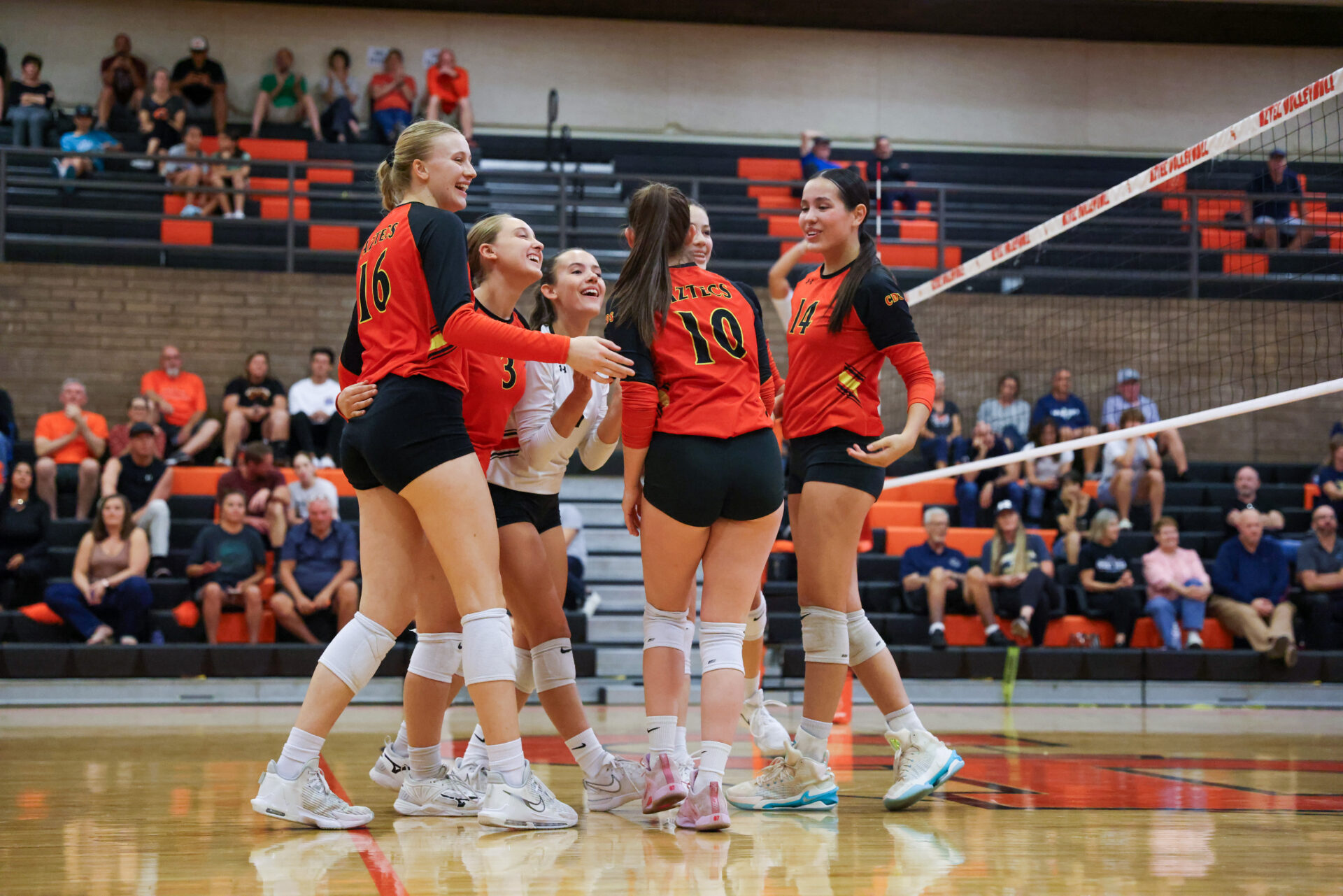 Aztecs hold off Lions in four sets, advance to semifinals