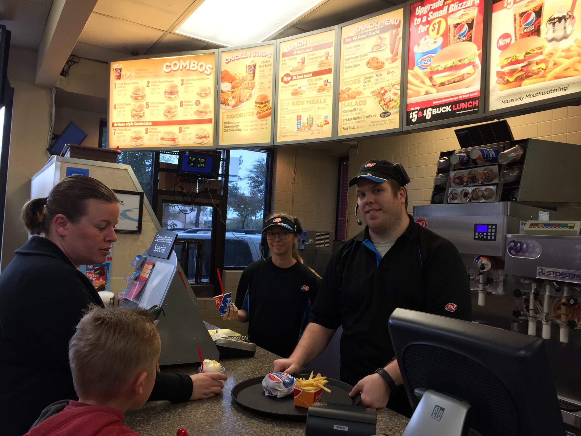 The last day of local schools' winter break found Michelle Dunlap and son Ethan awaiting the family's order of chicken baskets and cheeseburgers followed by a sweet treat at Dairy Queen's Rural and Elliot roads location. Manager Andy Beatty says the well-known, memory-inducing international food chain is expanding its presence in this area. 