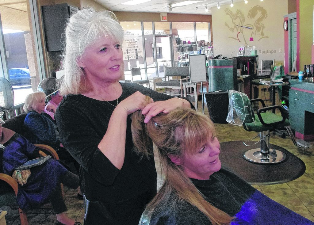 Brenda Vanderbur gets a new hairstyle courtesy of Ragtops Salon in Tempe. 